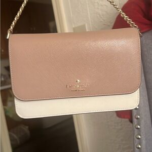 Kate Spade Pink and White Crossbody Bag
